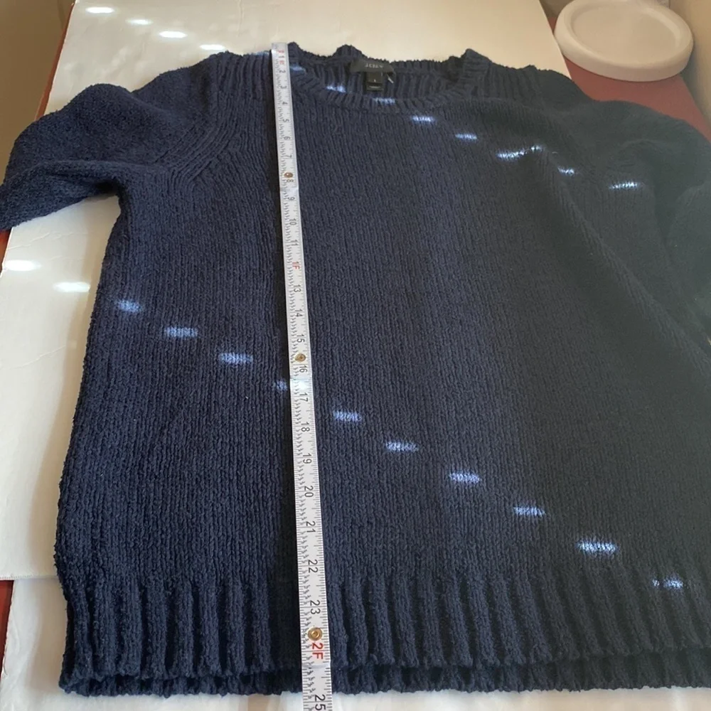 J. Crew Crochet Crew Ribbed Neckline Long Sleeve Sweater